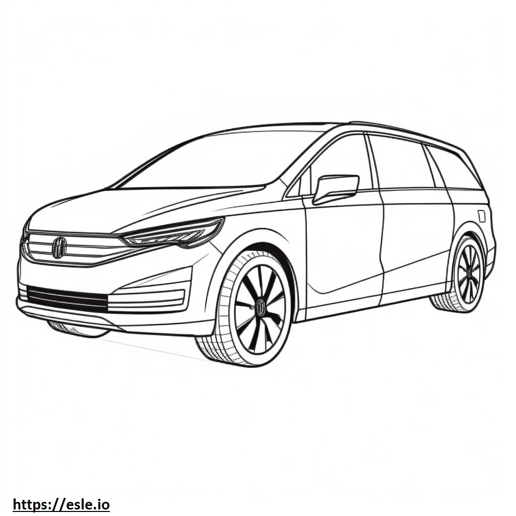 Honda Odisea 2024 para colorear e imprimir