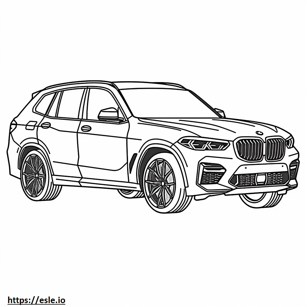 Coloriage BMW X3 M 2024 à imprimer