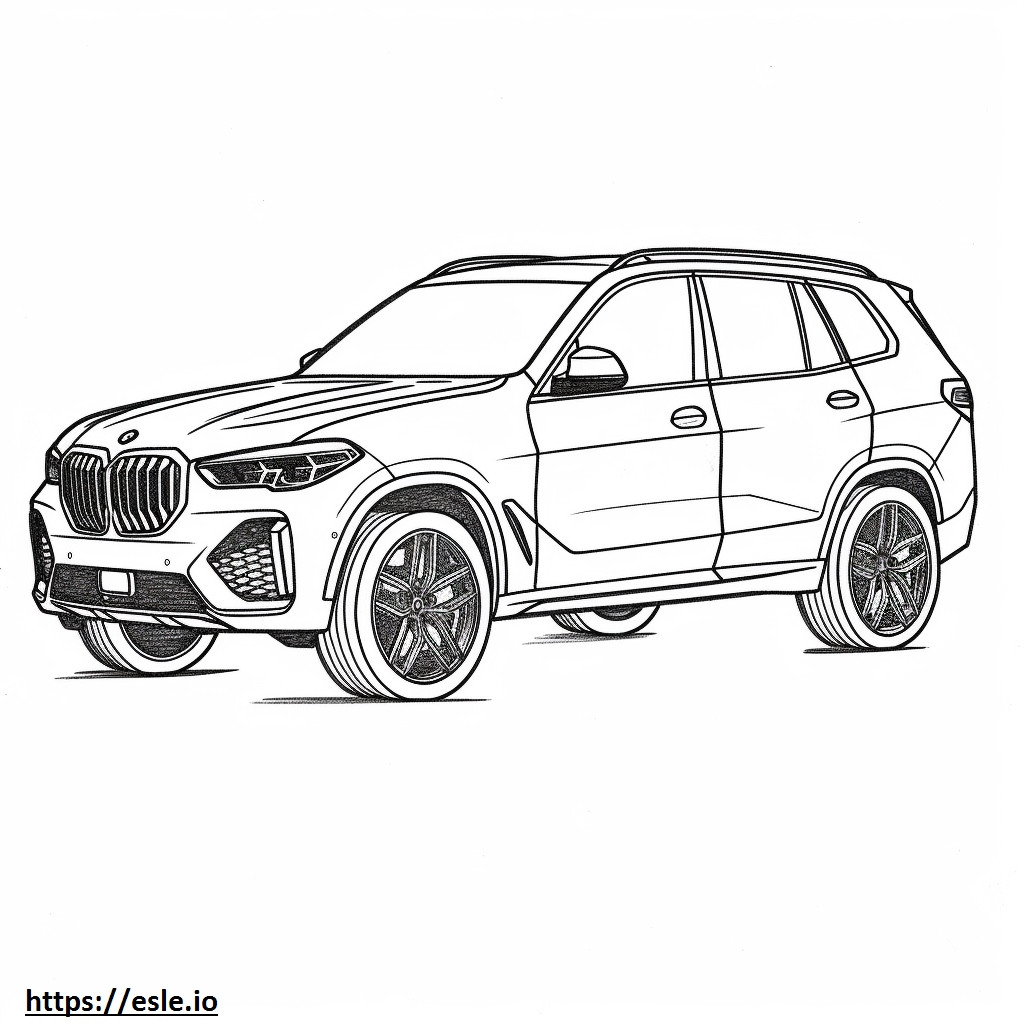 BMW X3M 2024 gambar mewarnai