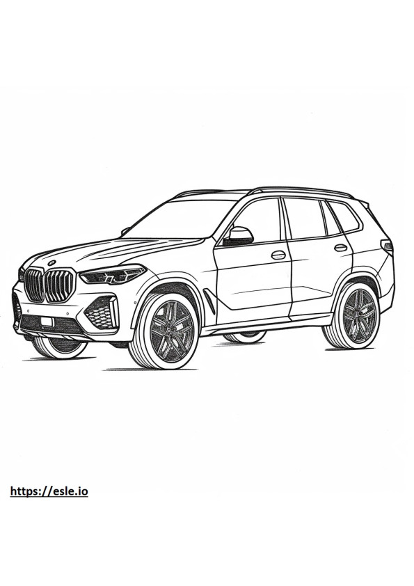 BMW X3 M 2024 coloring page