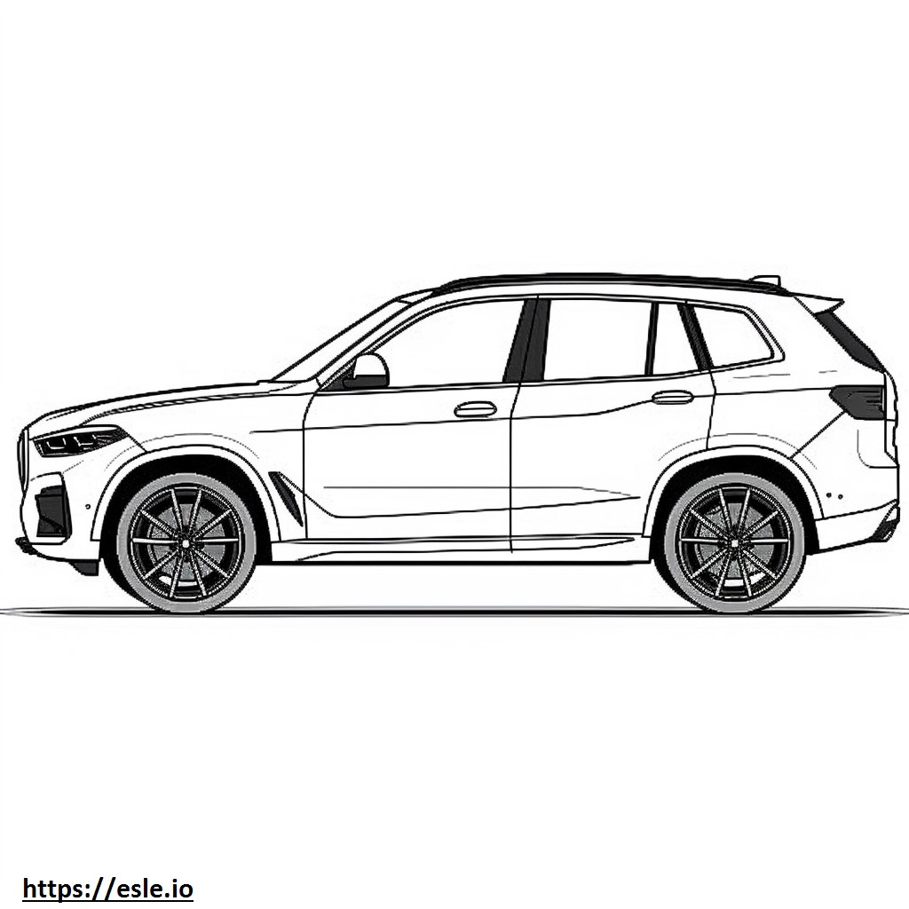 BMW X3 M Competición 2024 para colorear e imprimir