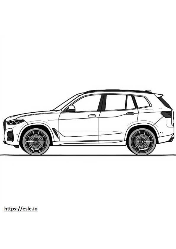 Coloriage BMW X3 M Compétition 2024 à imprimer