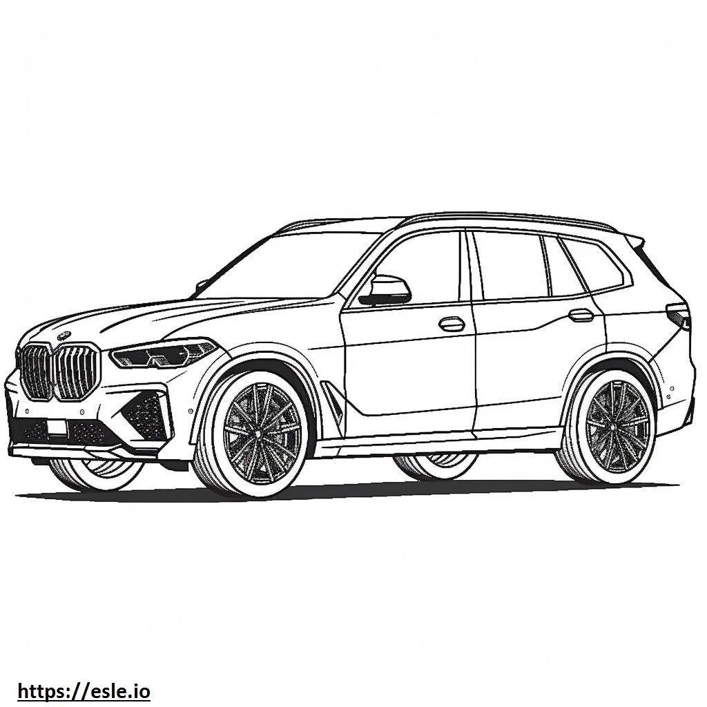 BMW X3 M コンペティション 2024 ぬりえ - 塗り絵