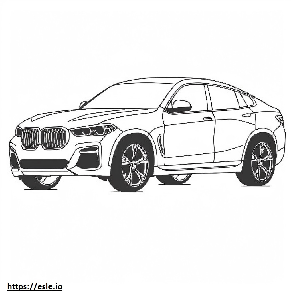 BMW X4 M 2024 ぬりえ - 塗り絵