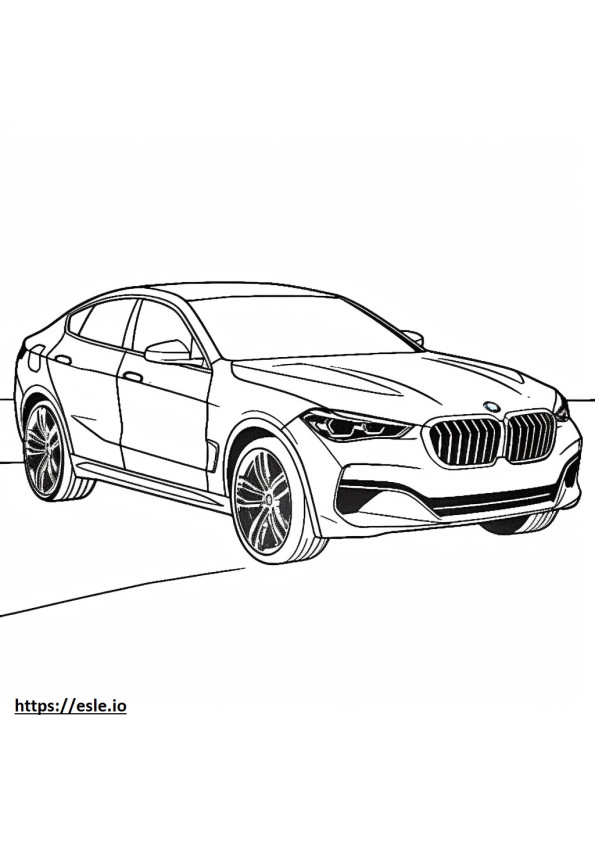 BMW X4 M 2024 gambar mewarnai