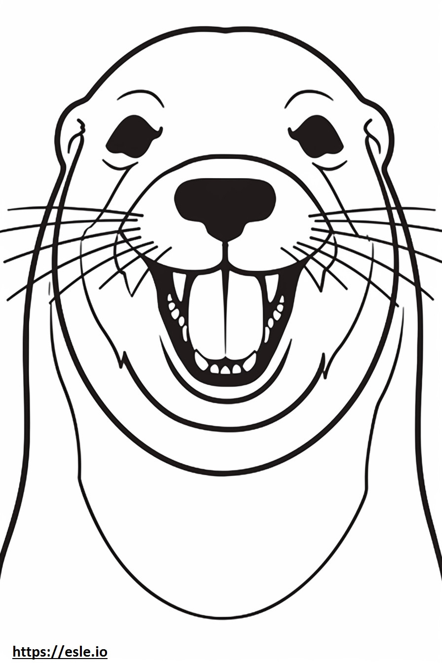 Coloriage Emoji sourire breton à imprimer