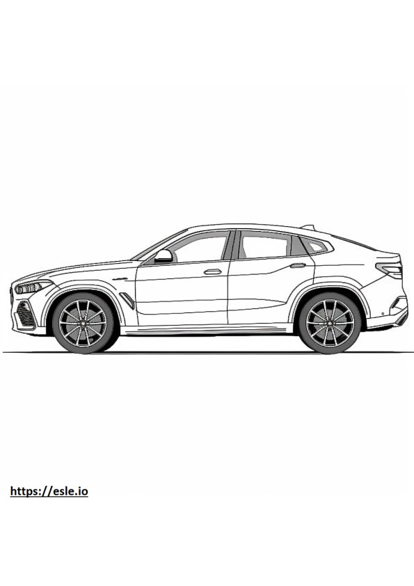 BMW X4 M Competition 2024 coloring page
