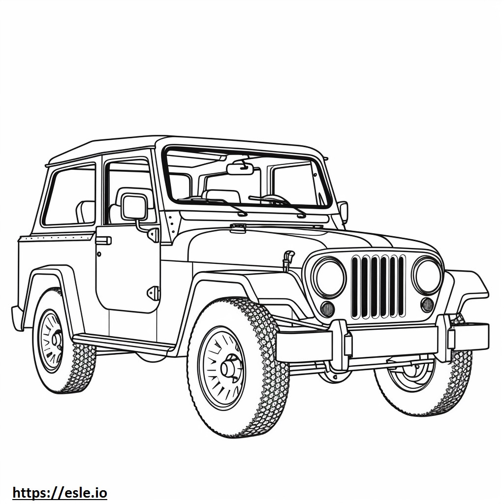 Jeep Wrangler Rubicon 4dr 4WD 2024 ausmalbild