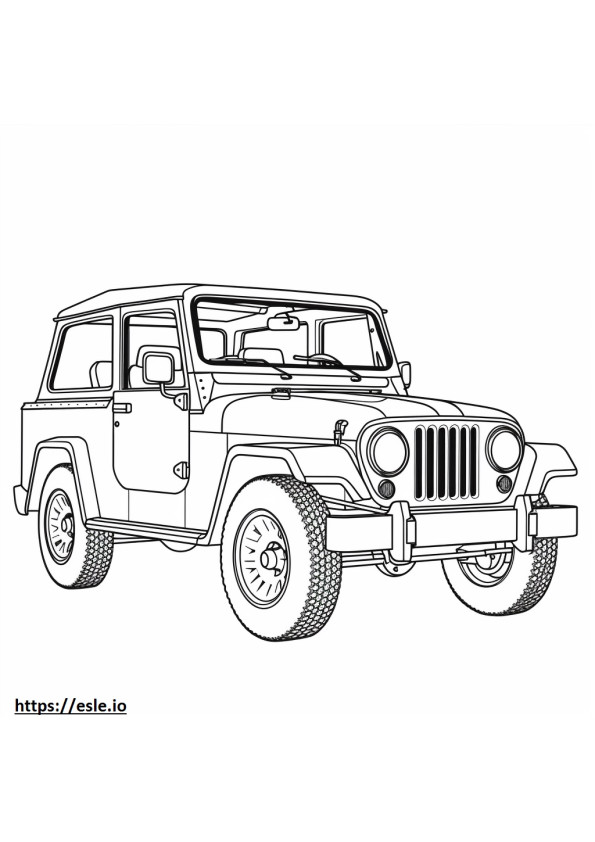 Jeep Wrangler Rubicon 4dr 4WD 2024 para colorir