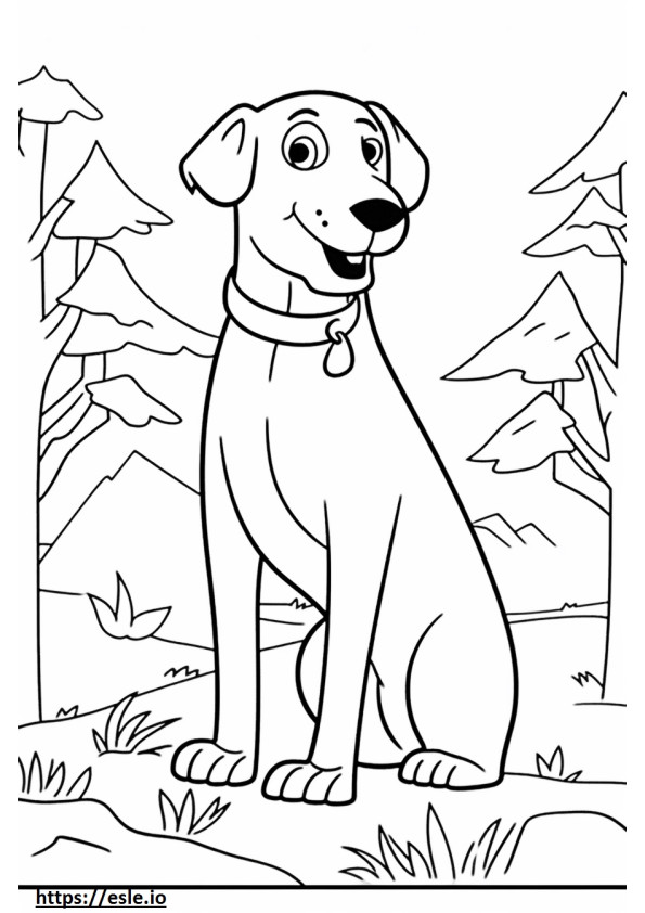 Brittany happy coloring page