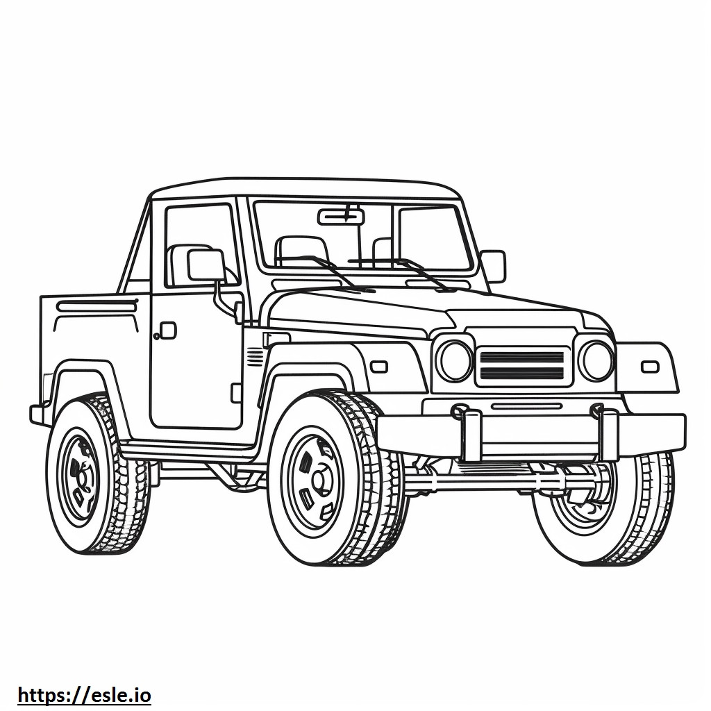 Jeep Wrangler Rubicón 4 puertas 4WD 2024 para colorear e imprimir