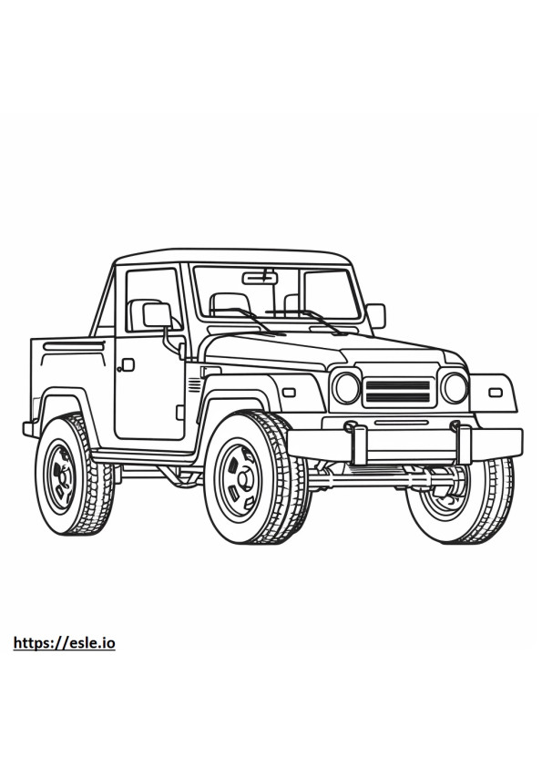 ジープ ラングラー ルビコン 4dr 4WD 2024 ぬりえ - 塗り絵