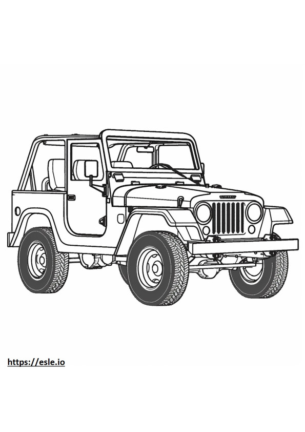 Jeep Wrangler Rubicon 4dr 4WD 2024 ausmalbild