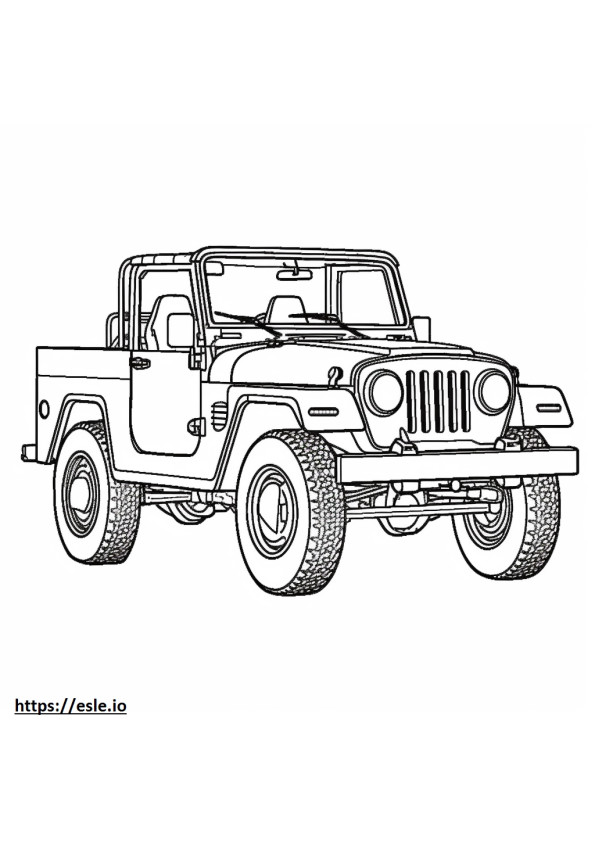 Jeep Wrangler Rubicon 2dr 4WD 2024 ausmalbild