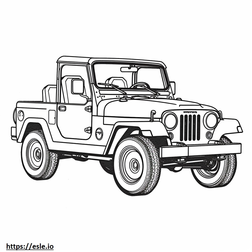 Jeep Wrangler Rubicon 2dr 4WD 2024 para colorir