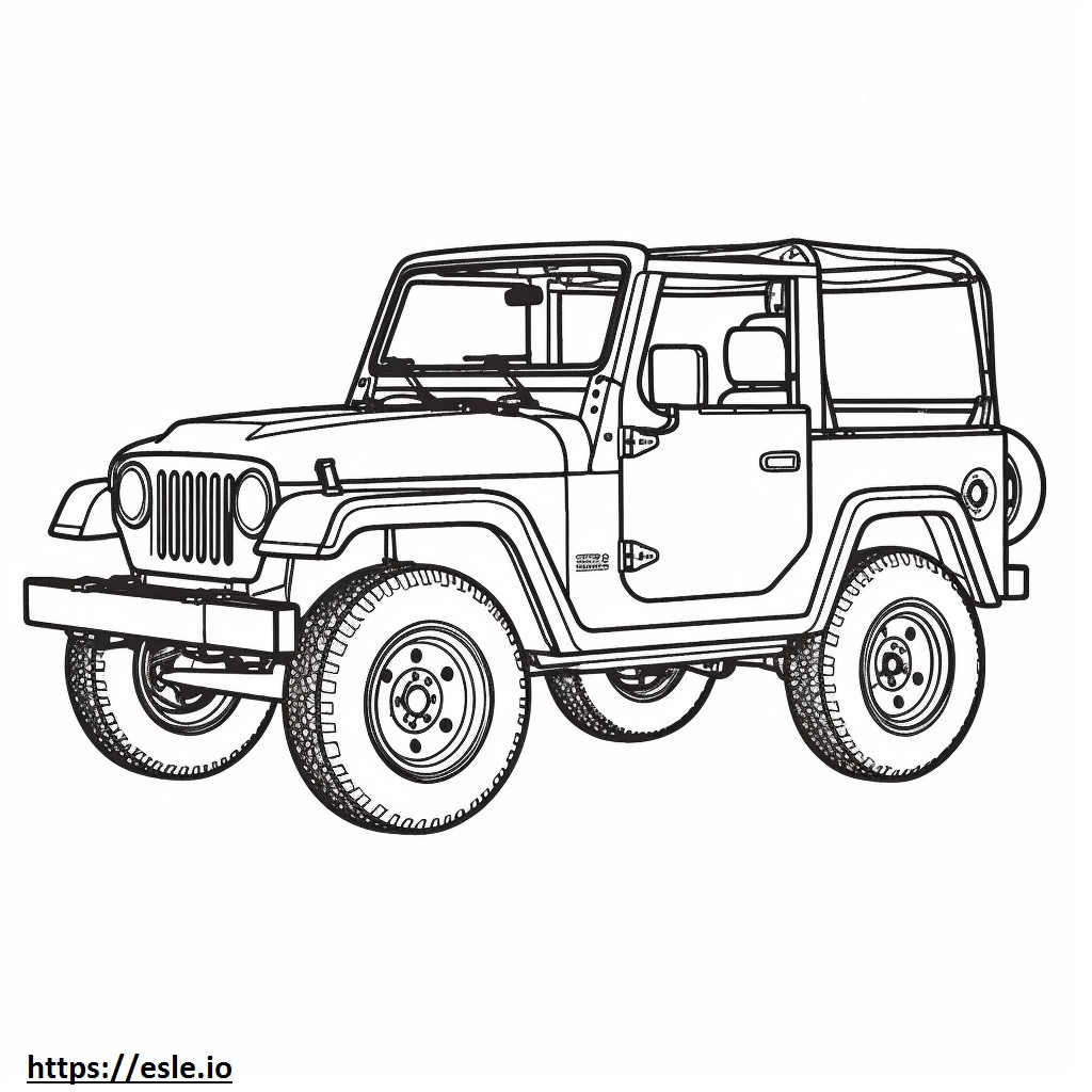Jeep Wrangler Rubicon 2dr 4WD 2024 coloring page