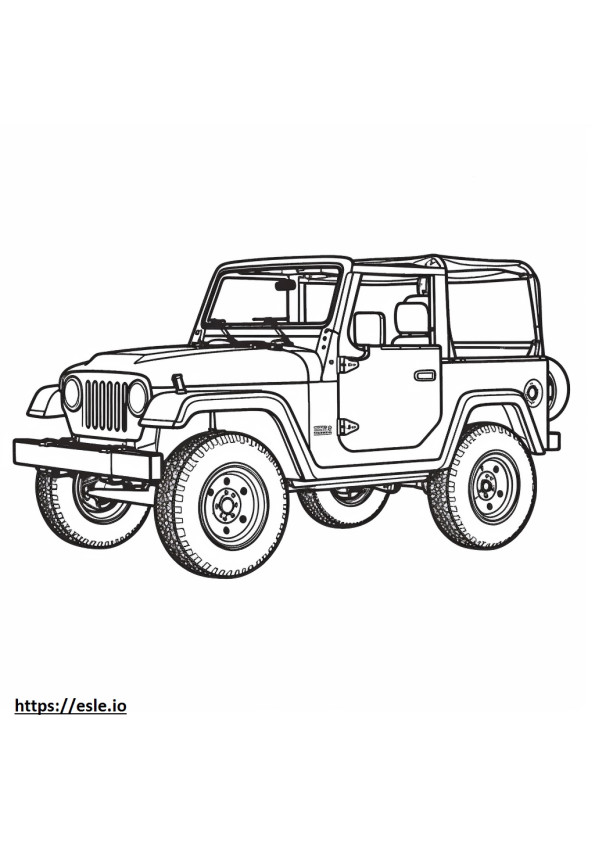 Jeep Wrangler Rubicon 2dr 4WD 2024 ausmalbild