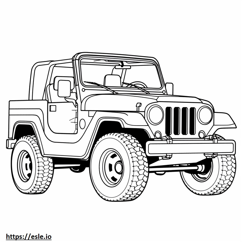 Jeep Wrangler Rubicon 2dr 4WD 2024 kleurplaat kleurplaat