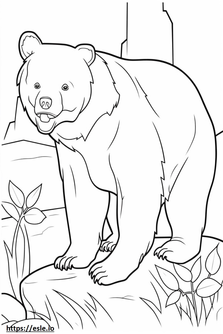 Bermain Beruang Coklat gambar mewarnai