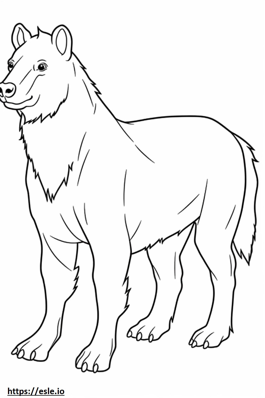 Brown Hyena baby coloring page