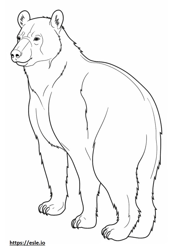Desen animat cu hiena brună de colorat