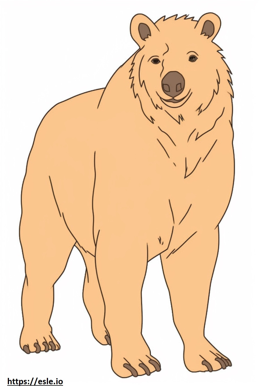 Brown Hyena sarjakuva värityskuva