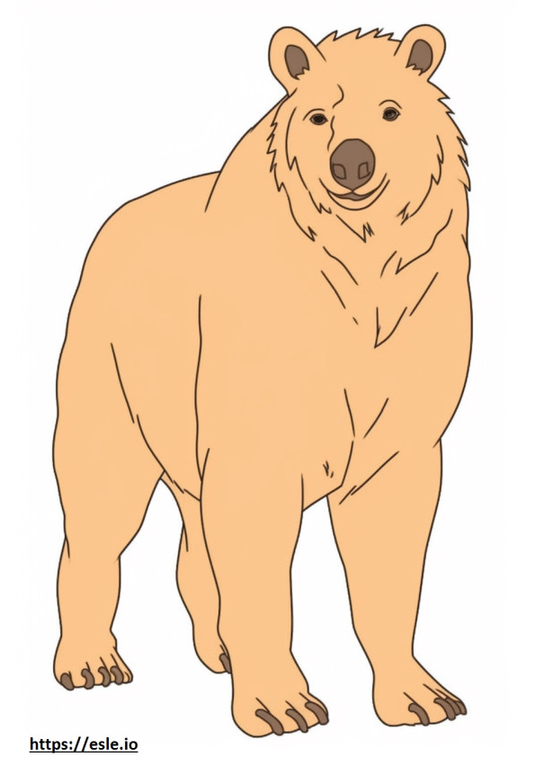 Cartone animato di iena marrone da colorare