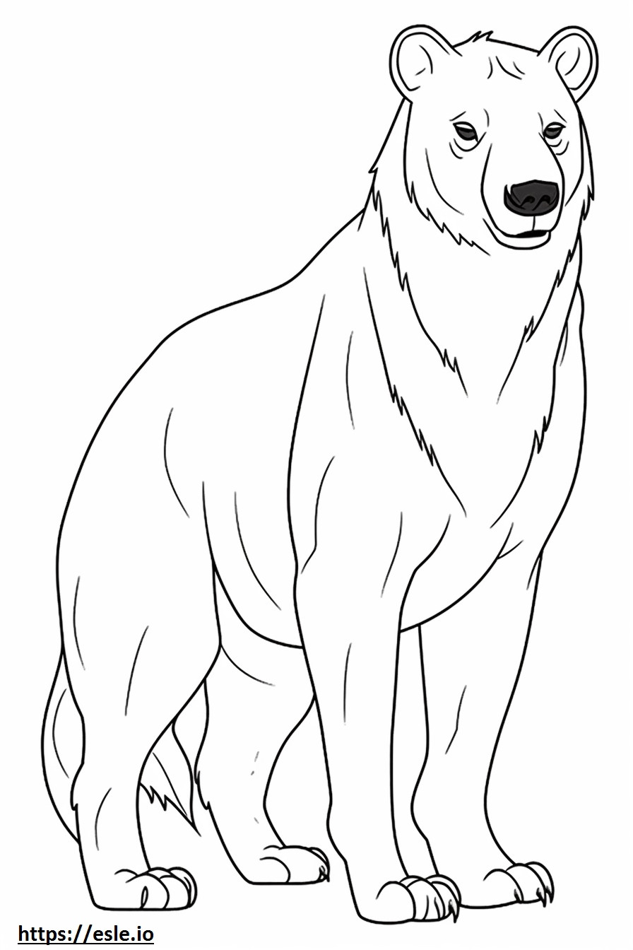 Desenho de hiena marrom para colorir