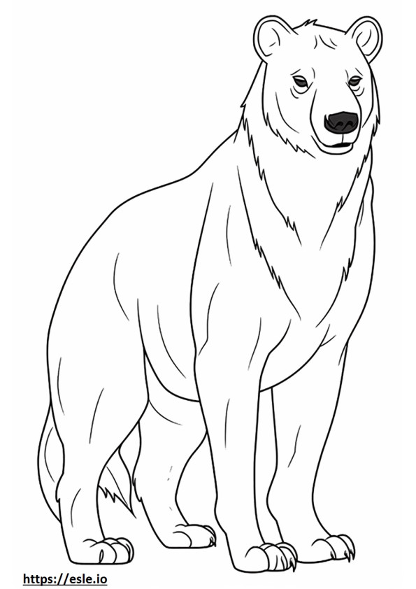 Desenho de hiena marrom para colorir