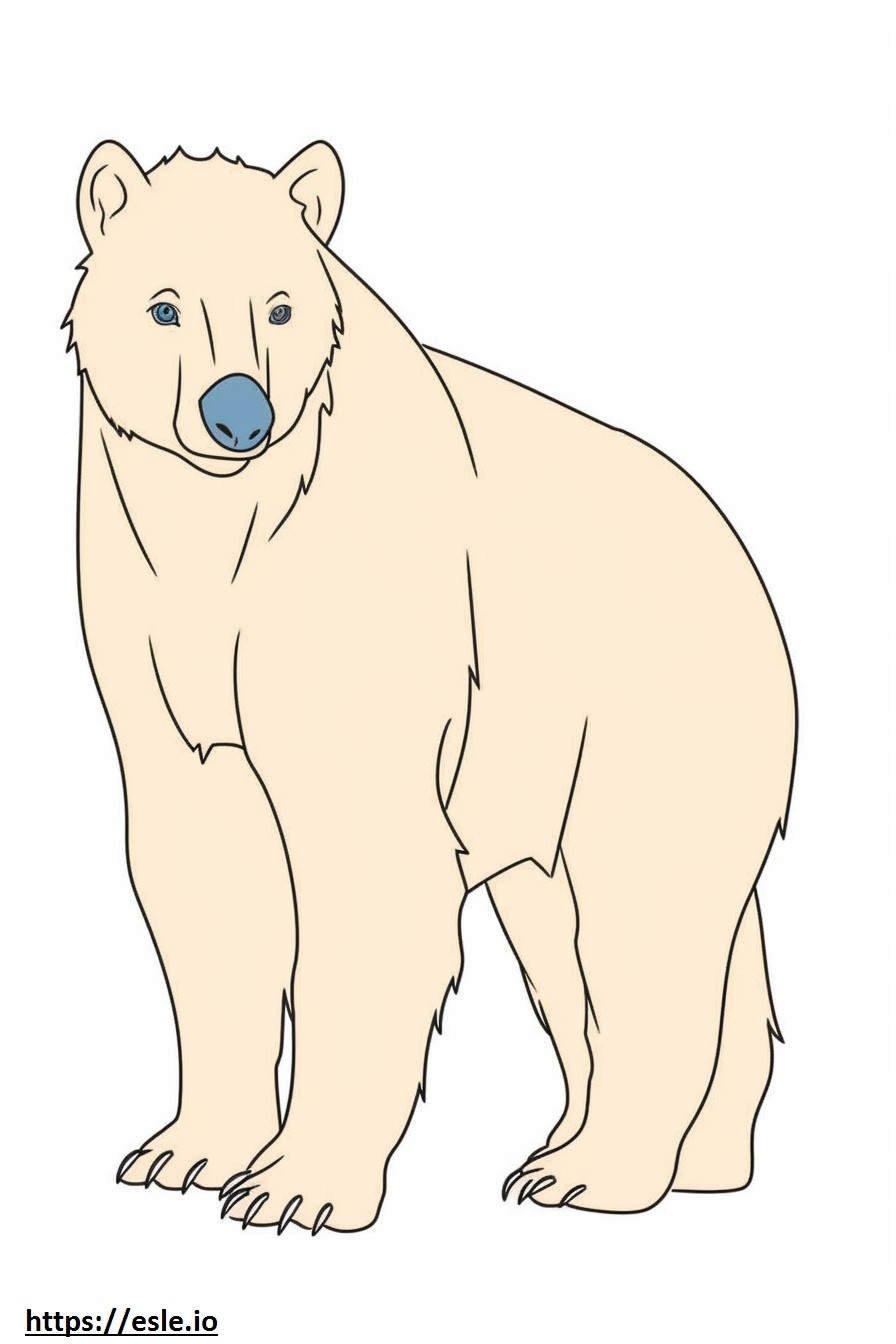 Brown Hyena cute coloring page