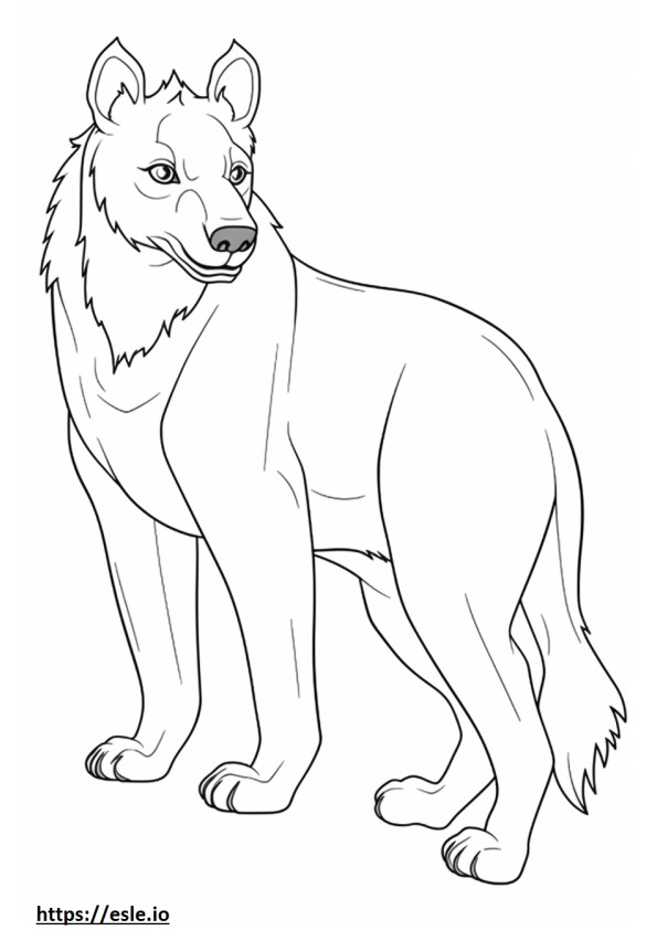 Brown Hyena Playing coloring page
