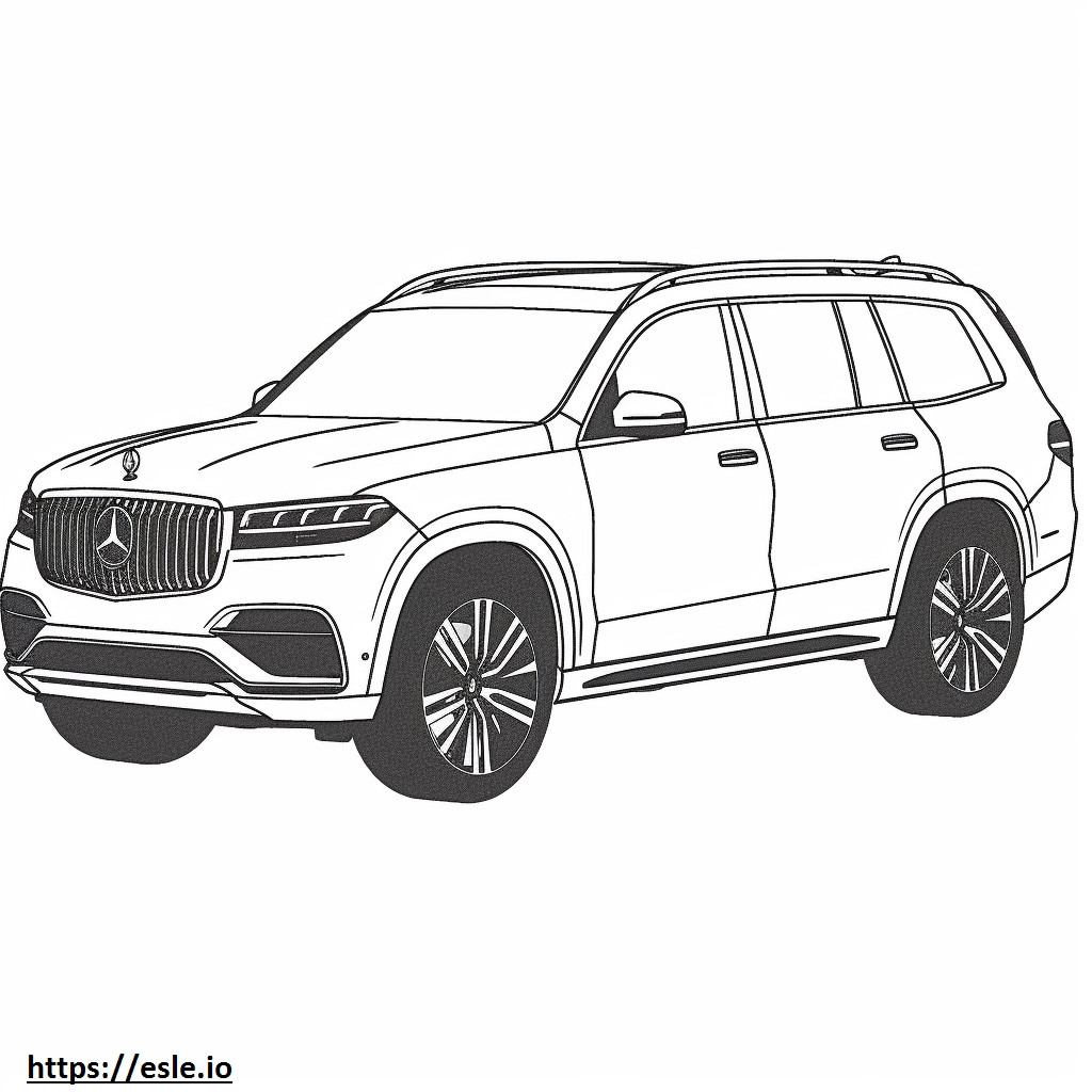 Mercedes-Benz AMG GLS63 4matic Plus 2024 coloring page