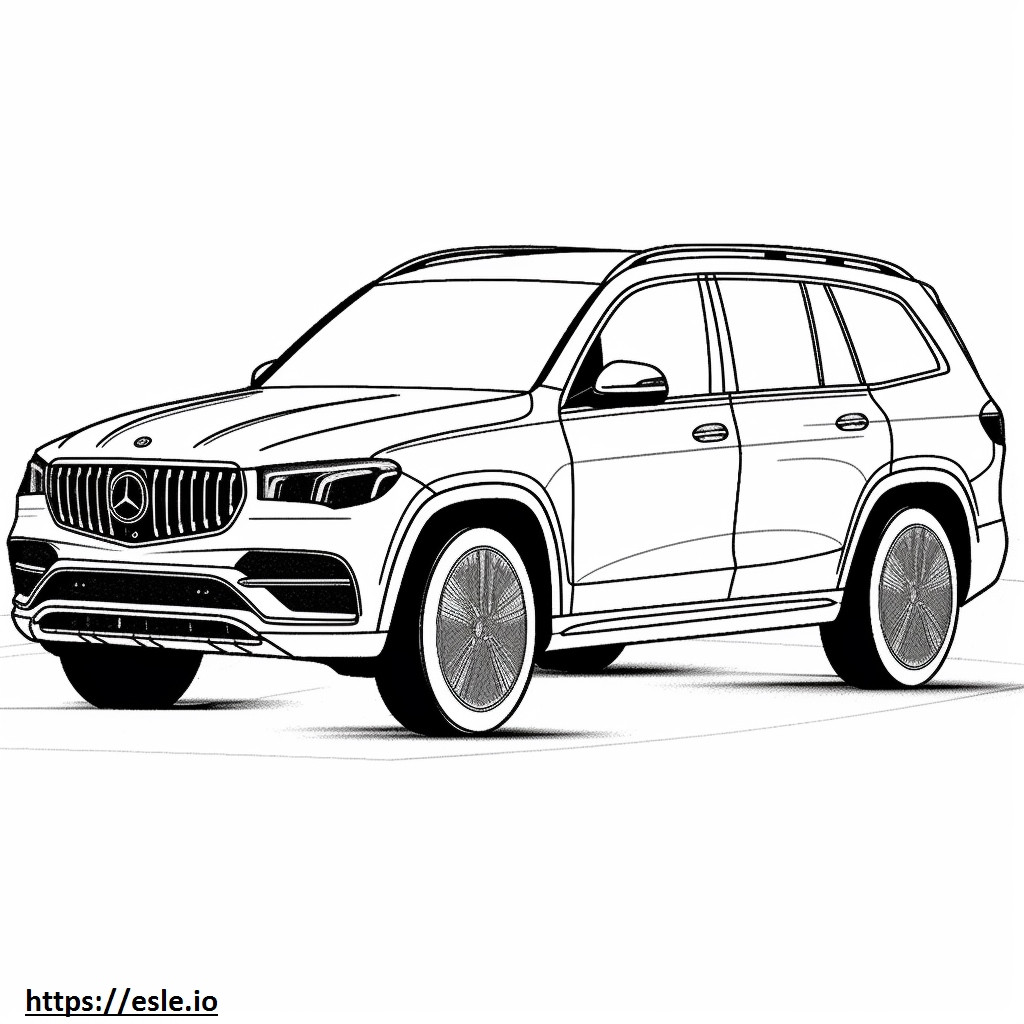Mercedes-Benz AMG GLS63 4matic Plus 2024 coloring page