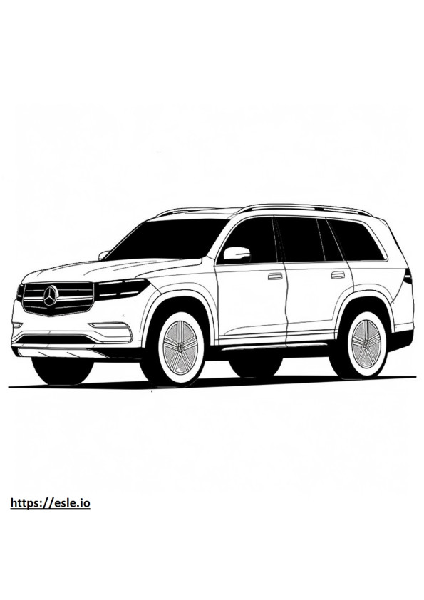 Mercedes-Benz GLS580 4matic 2024 coloring page