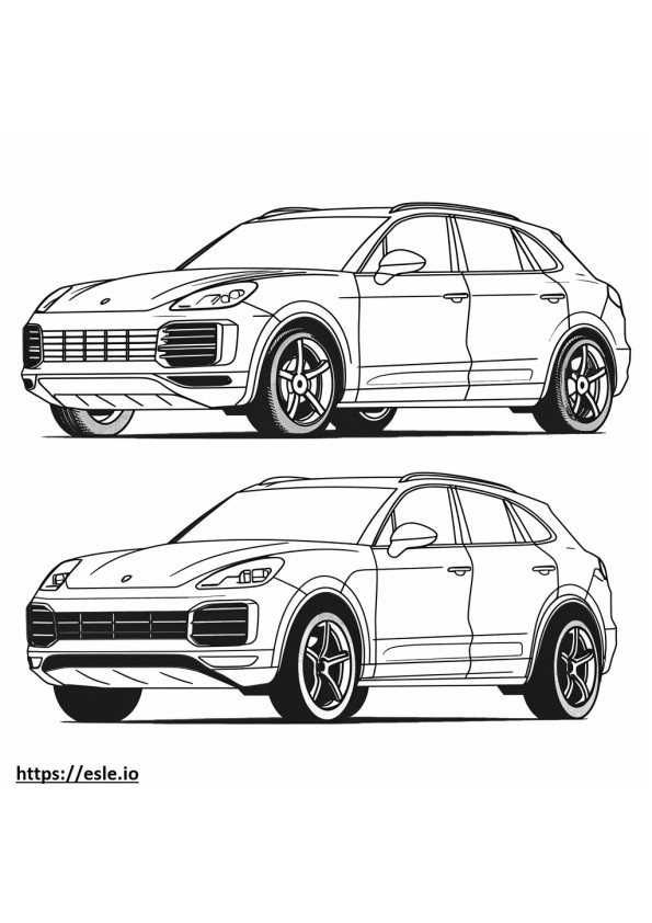 Porsche Cayenne 2024 coloring page
