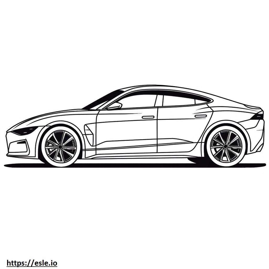 Audi e-tron GT 2024 gambar mewarnai