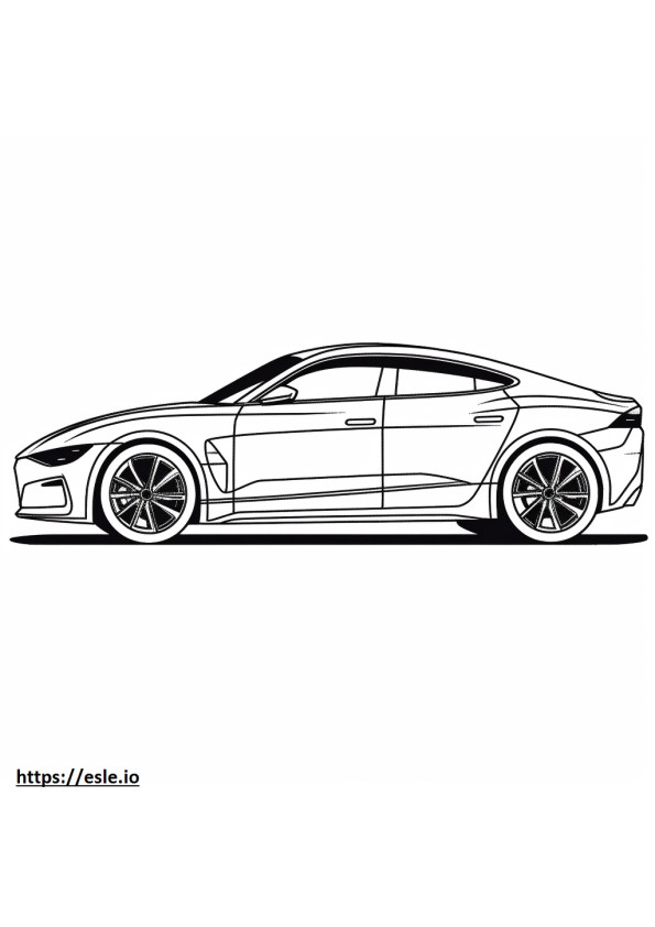 Audi e-tron GT 2024 gambar mewarnai
