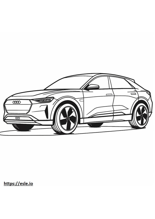 Coloriage Audi Q4 40 e-tron 2024 à imprimer
