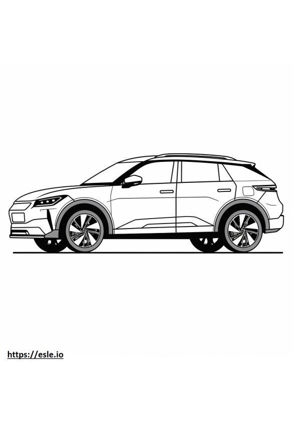 Audi Q4 50 e-tron quattro 2024 coloring page