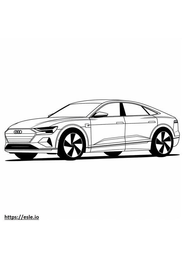 Coloriage Audi Q4 Sportback 50 e-tron quattro 2024 à imprimer