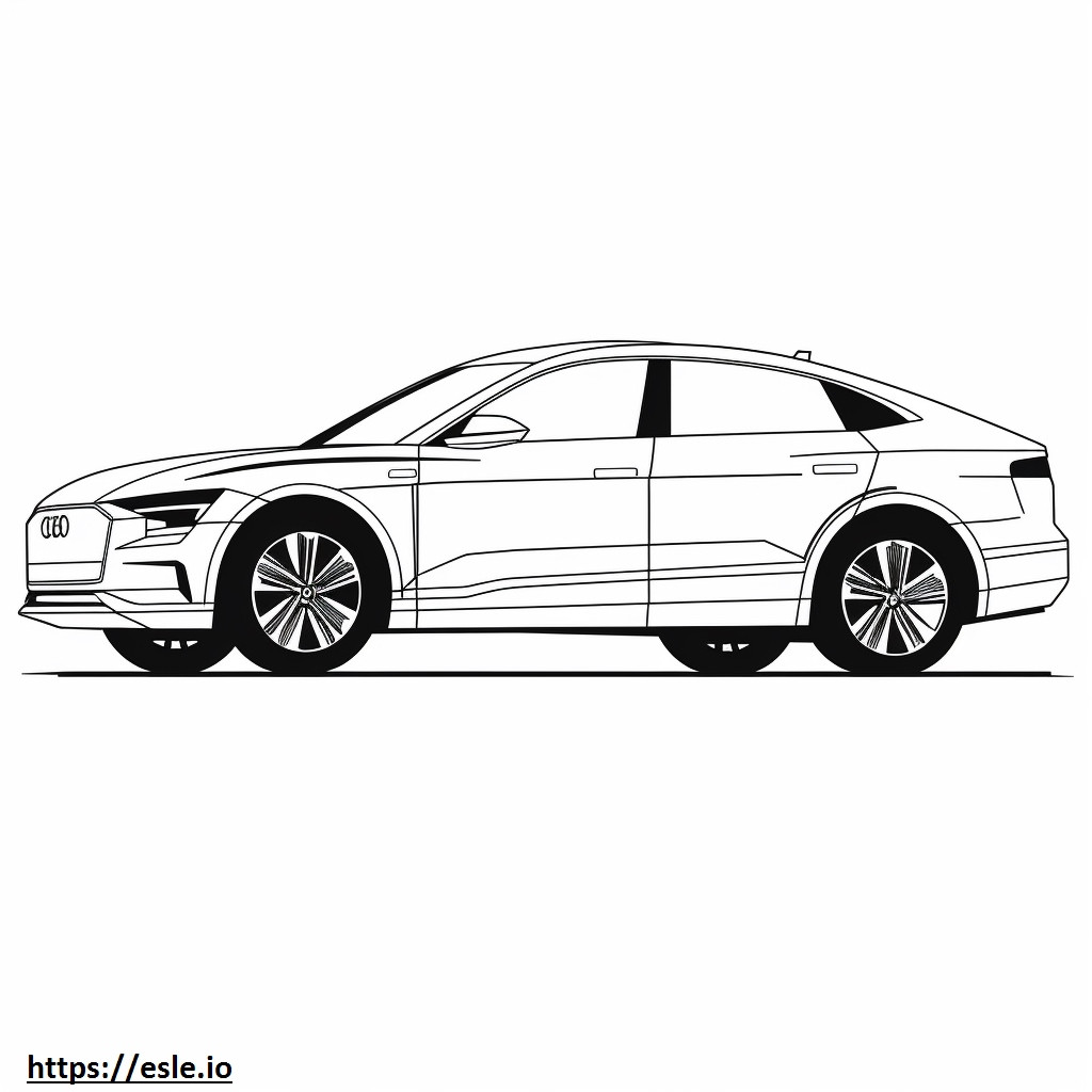 Audi Q4 Sportback 50 e-tron quattro 2024 gambar mewarnai