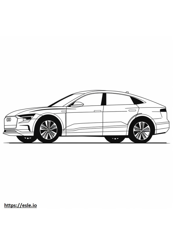 Audi Q4 Sportback 50 e-tron quattro 2024 ausmalbild