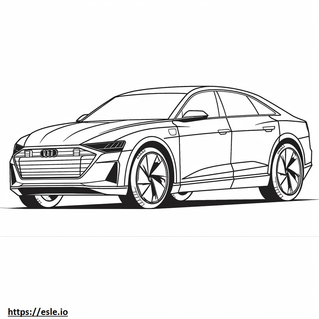 Audi Q8 e-tron quattro 2024 kleurplaat kleurplaat