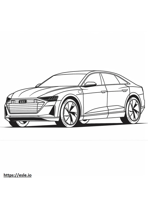 Audi Q8 e-tron quattro 2024 gambar mewarnai
