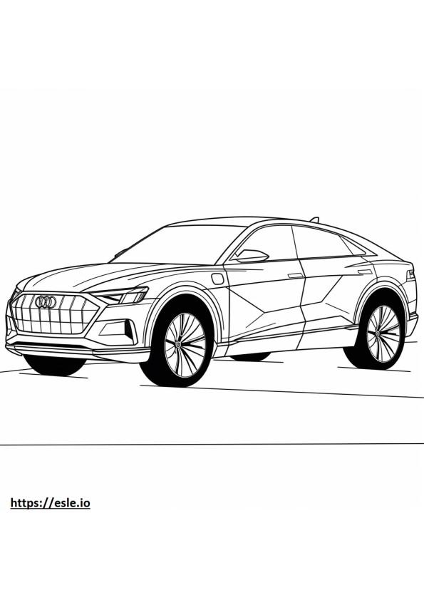 Audi Q8 e-tron quattro 2024 para colorear e imprimir