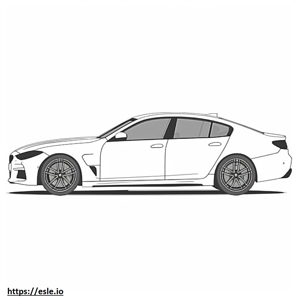 BMW i4 M50 Gran Coupé (rodas de 19 polegadas) 2024 para colorir