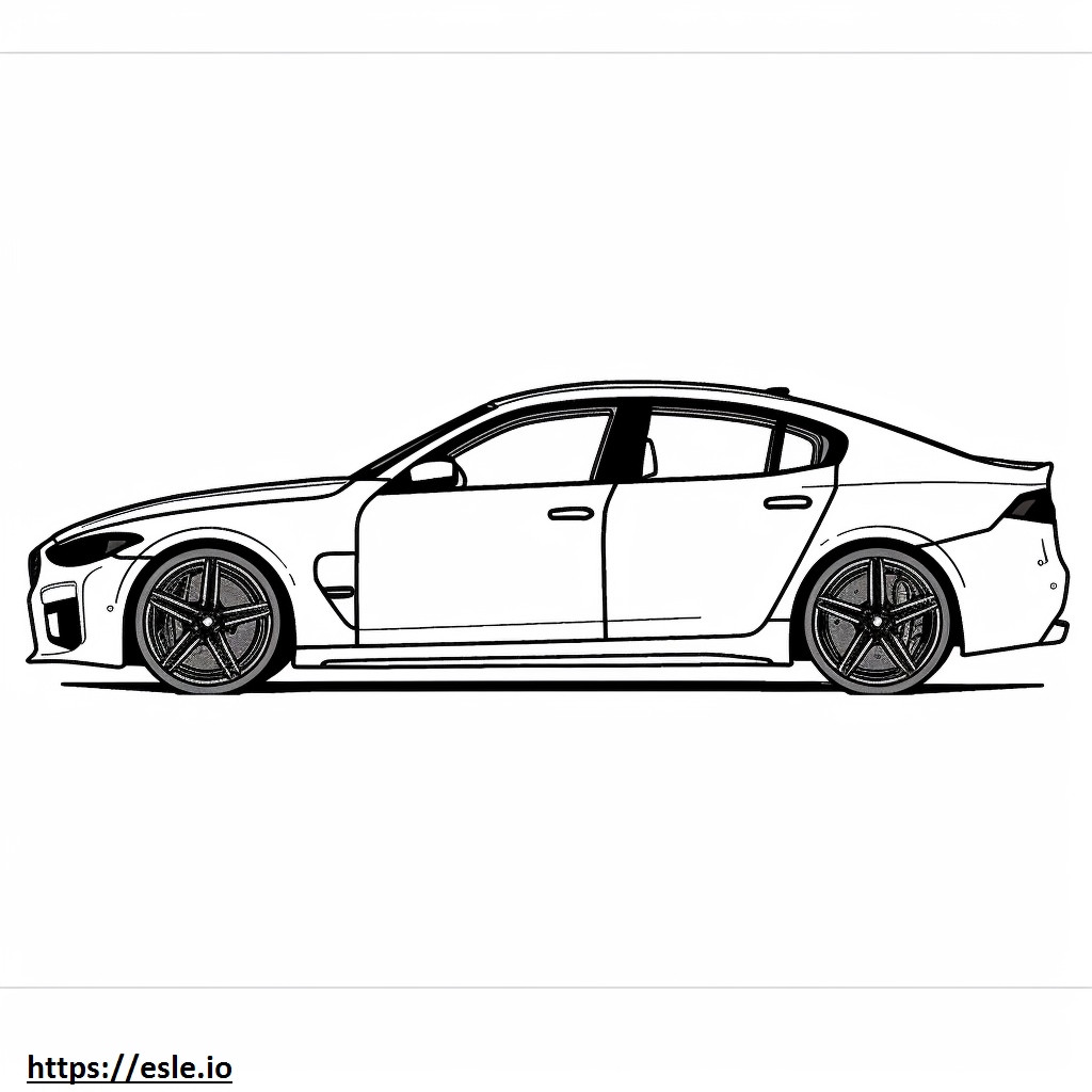 BMW i4 M50 Gran Coupe (19 inch wheels) 2024 coloring page