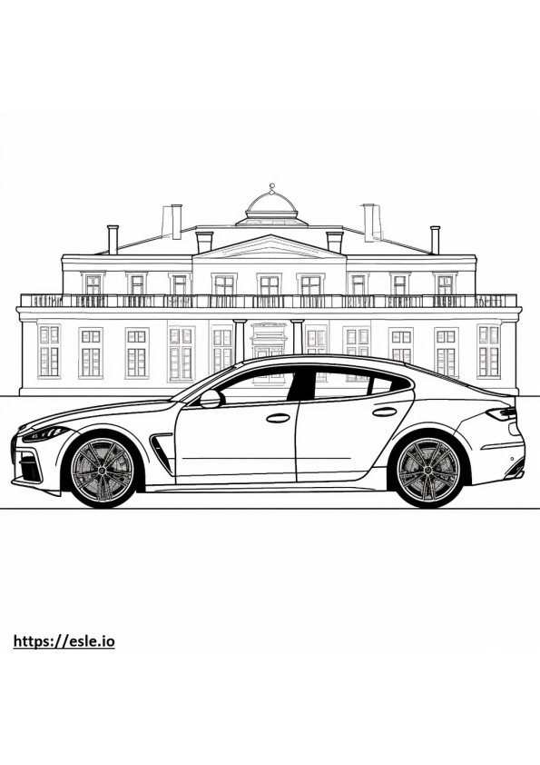 Coloriage BMW i4 M50 Gran Coupé (jantes 19 pouces) 2024 à imprimer