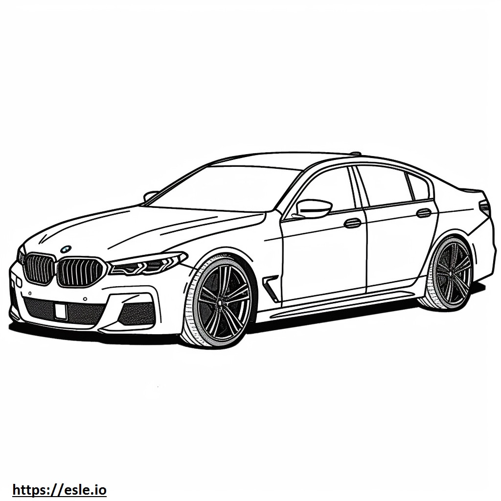 BMW i4 M50 Gran Coupé (llantas de 19 pulgadas) 2024 para colorear e imprimir