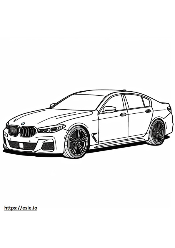 BMW i4 M50 Gran Coupé (llantas de 19 pulgadas) 2024 para colorear e imprimir
